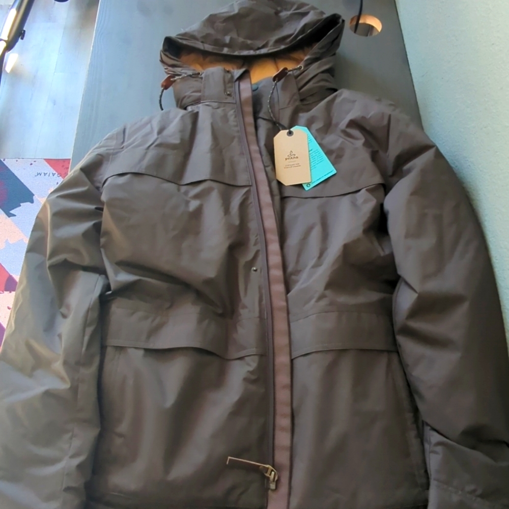 prAna Men's Novad Path Jacket Medium NWT Dark Olive Heather